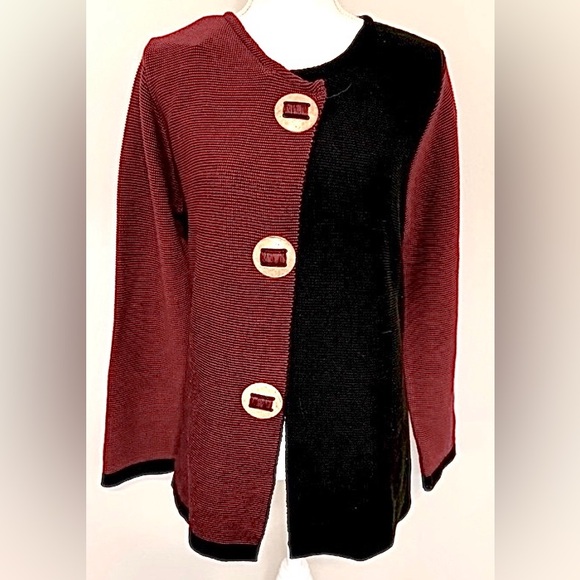 Chic Color Block Cardigan - Picture 4 of 5